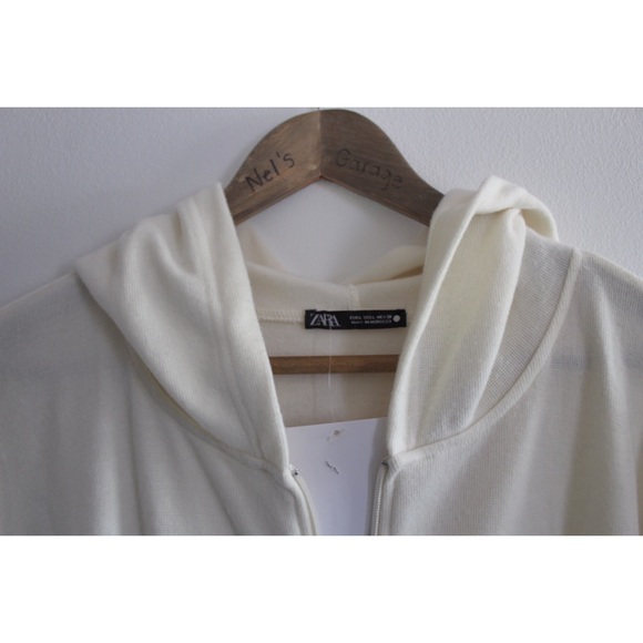 Zara Ecru Cream Zipped and Drawstring Waist Soft Touch Jumpsuit BNWT Large - Picture 11 of 15